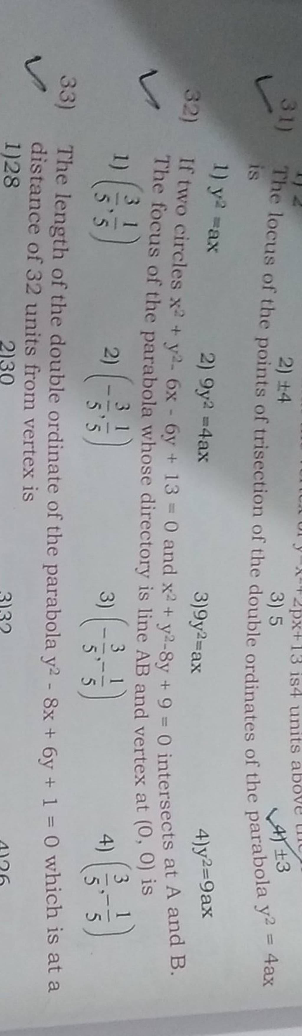 the-length-of-the-double-ordinate-of-the-parabola-y2-8x-6y-1-0-which-is