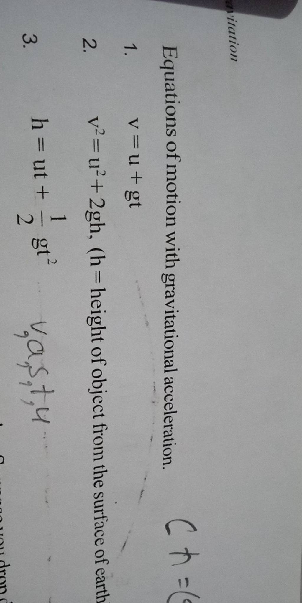 Equations Of Motion With Gravitational Acceleration 1 V u gt 2 V2 u2 2 equations-of-motion-with-gravitational-acceleration-1-v-u-gt-2-v2-u2-2