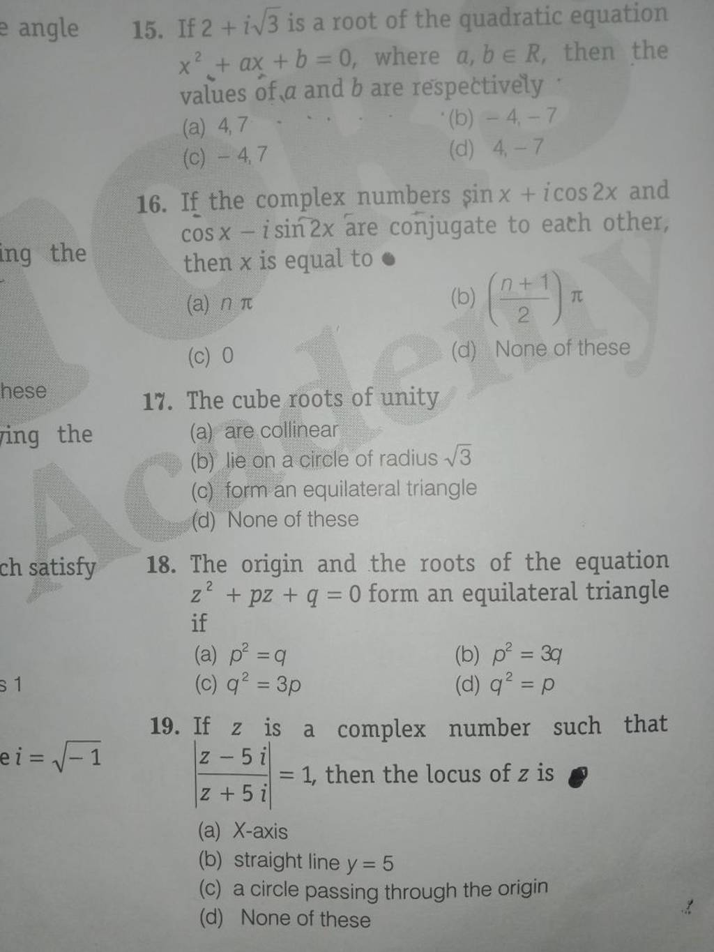 1\%. The cube roots of unity | Filo