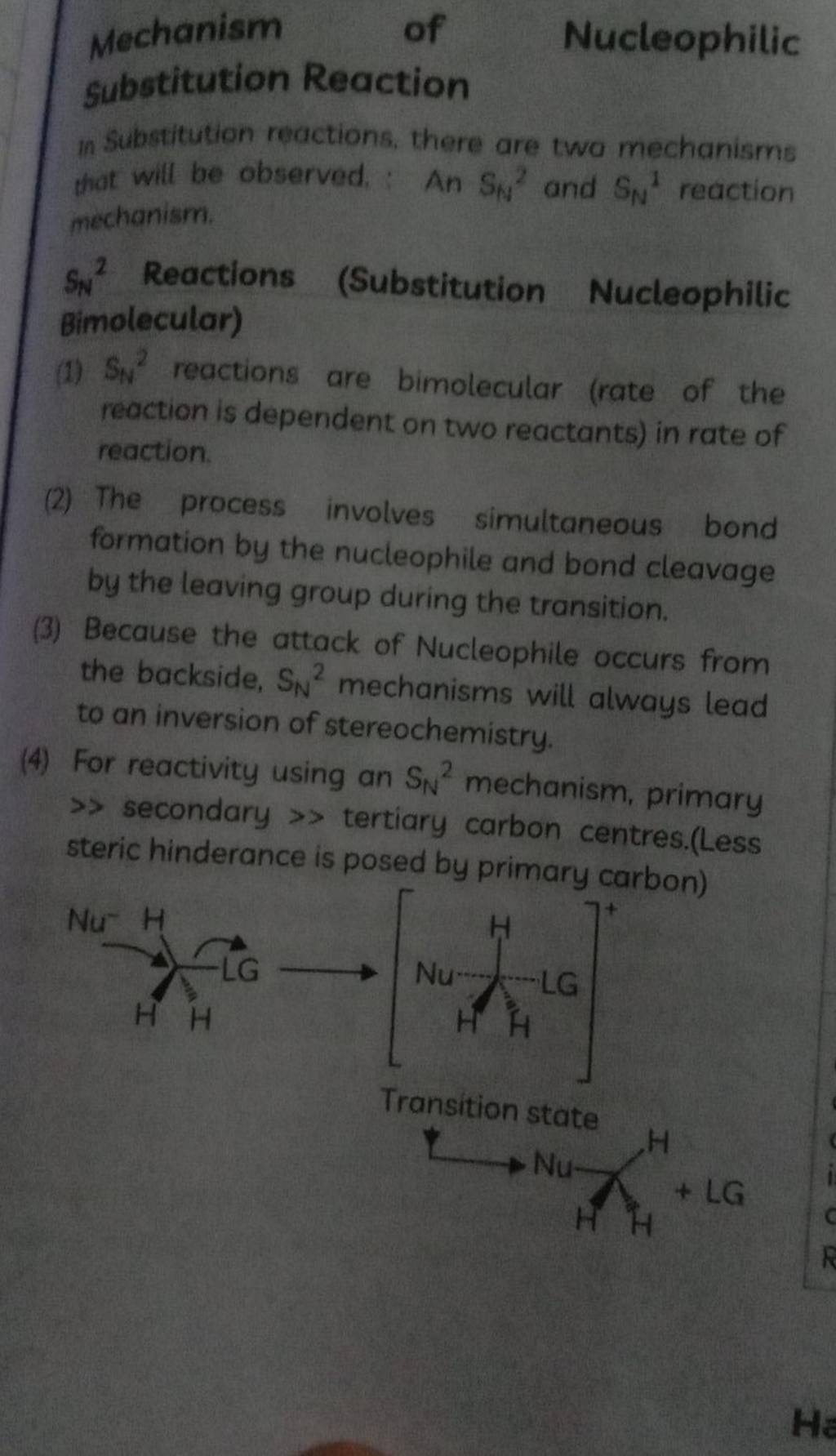 Nucleophilic Substitution Reaction Mechanism in Organic Chemistry