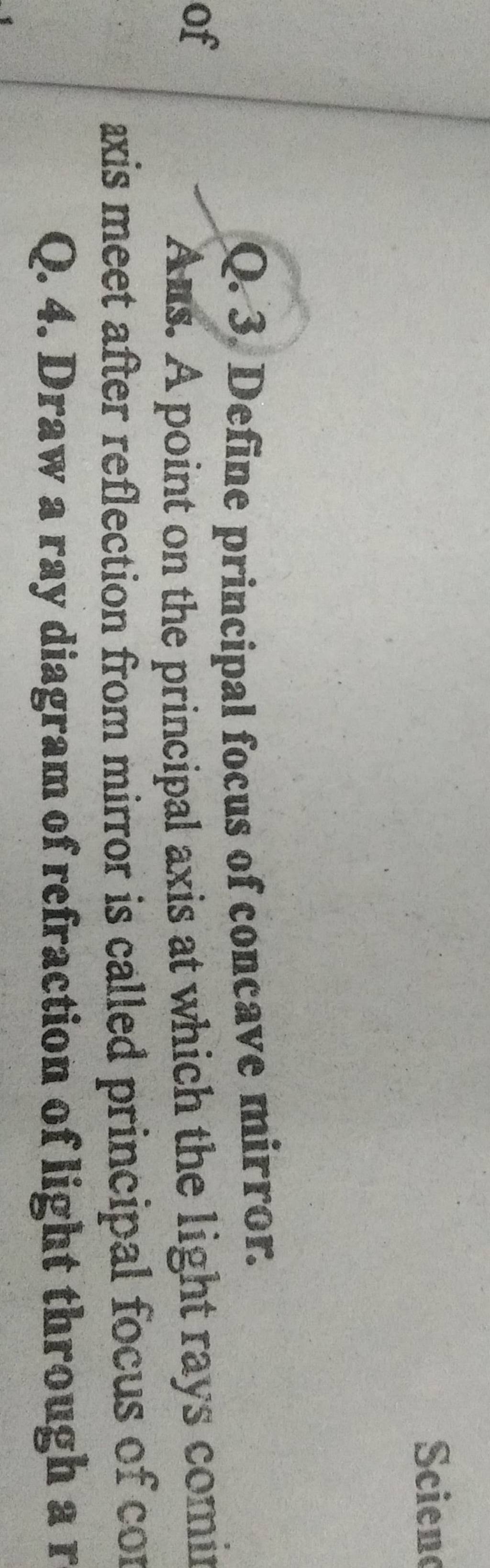 Q 3 Define Principal Focus Of Concave Mirror Alis A Point On The Princ Q 3 Define Principal Focus Of Concave Mirror Alis A Point On The Princ