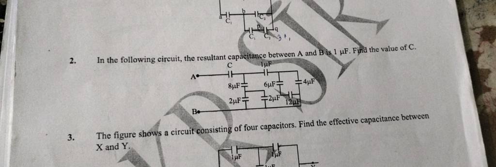 2. In The Following Circuit, The Resultant Capacitance Between A And B Is..