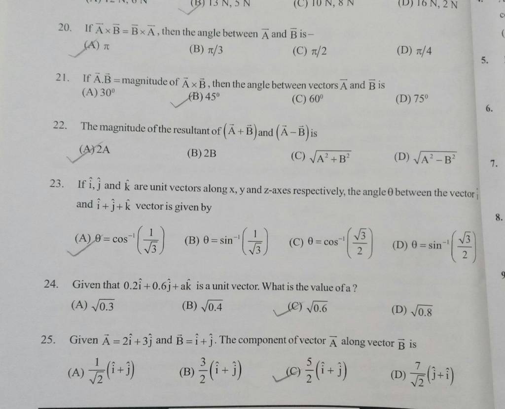 given-a-2i-3j-and-b-i-j-the-component-of-vector-a-along-vector-b-i
