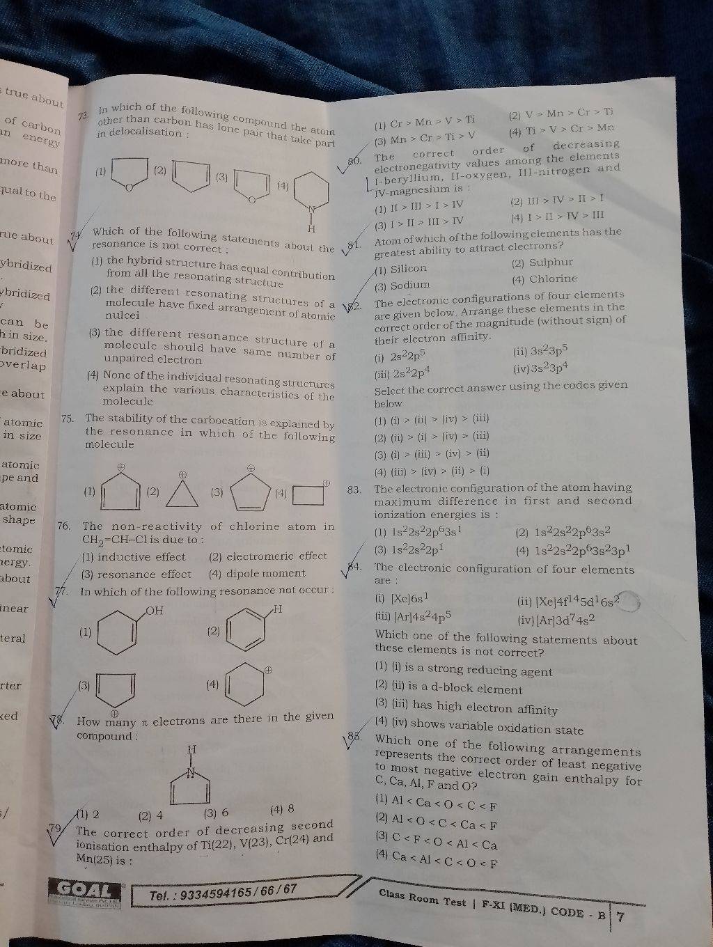 The Correct Order Of Decreasing Electronegativity Values Among The Elemen The correct order of decreasing electronegativity values among the elemen