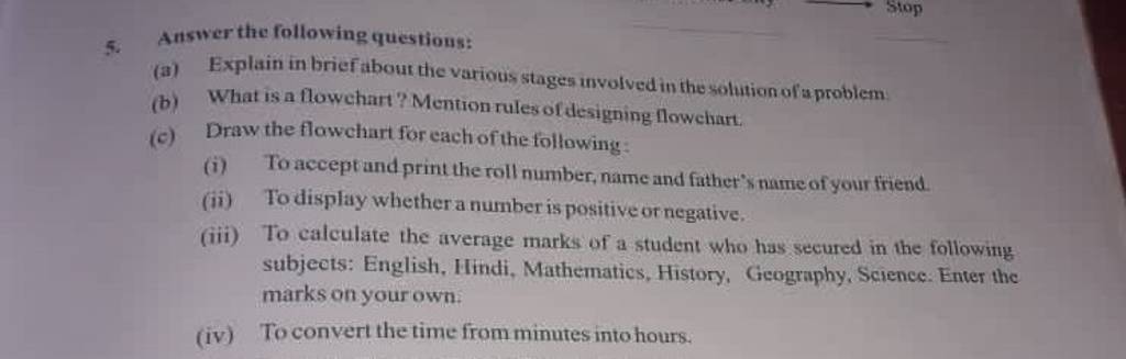 Solved (5\%) Problem 4: Anawer the following questions about