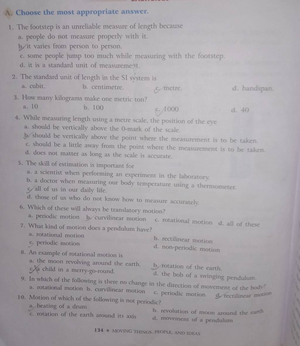 What kind of motion does a pendulum have? Filo
