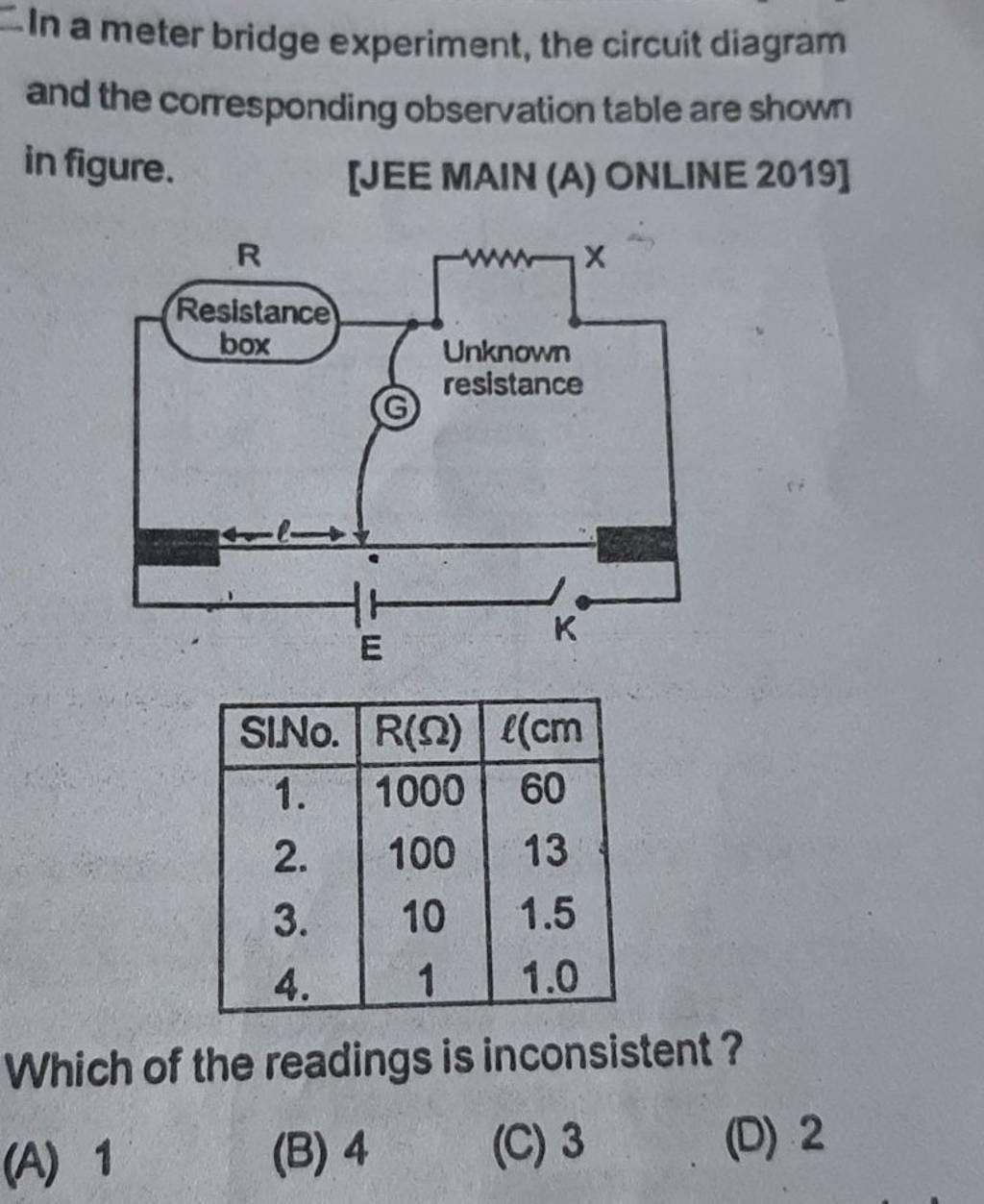 in a meter bridge experiment when a nichrome