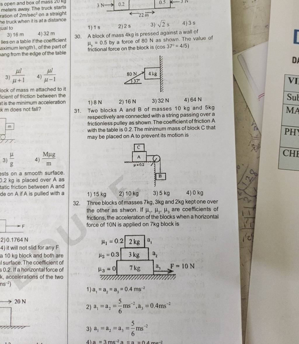 Two Blocks A And B Of Masses 10 Kg And 5 Kg Respectively Are Connected Wi..