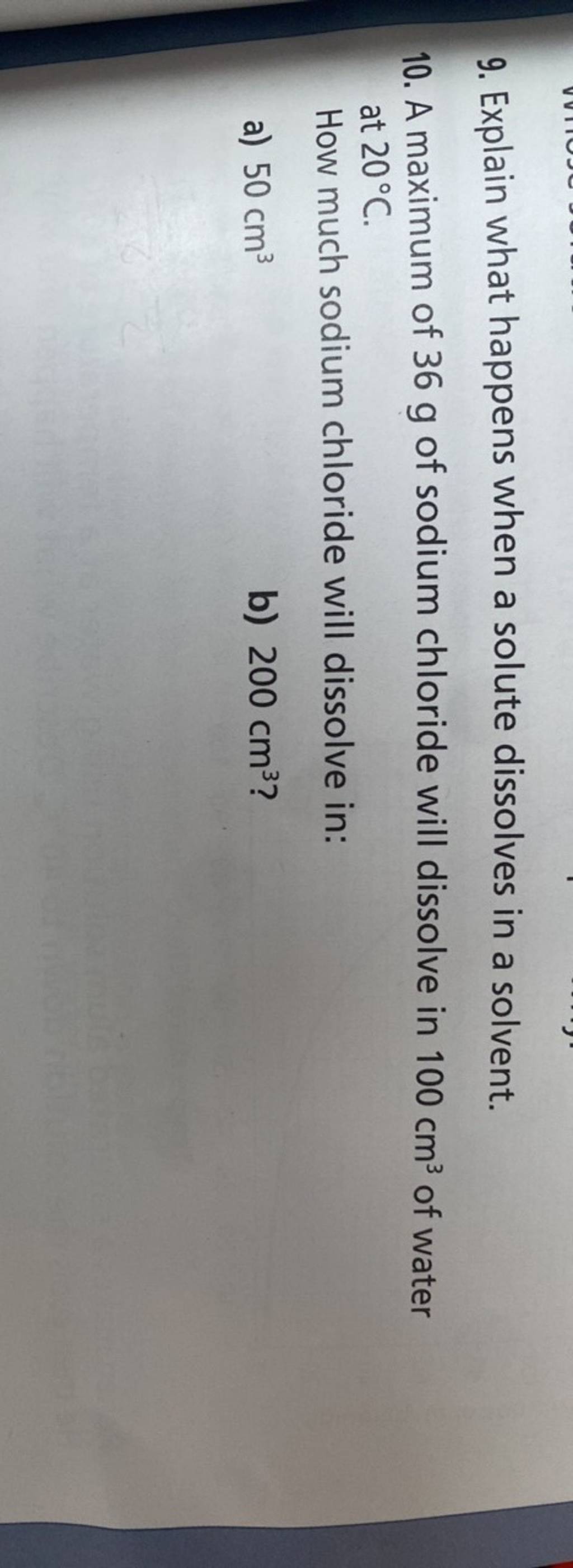 9. Explain what happens when a solute dissolves in a solvent. | Filo