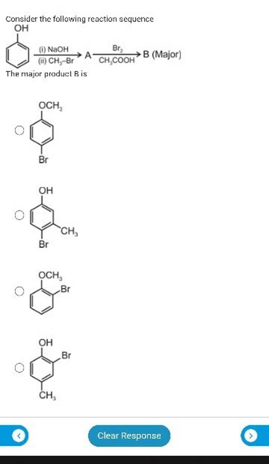 Consider The Following Reaction Sequence The Major Product B Is Clear Res..