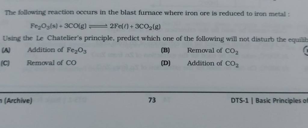 The Following Reaction Occurs In The Blast Furnace Where Iron Ore Is Redu The Following Reaction Occurs In The Blast Furnace Where Iron Ore Is Redu