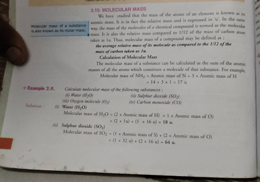calculate the atomic mass of h2o