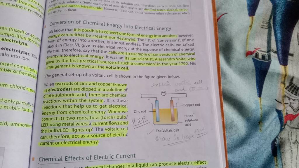 conversion of Chemical Energy into Electrical Energy Filo