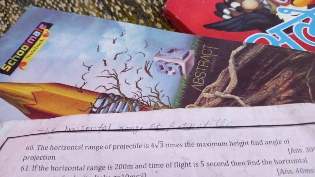 60 The Horizontal Range Of Projectile Is 43 Times The Maximum Height Fi 60-the-horizontal-range-of-projectile-is-43-times-the-maximum-height-fi