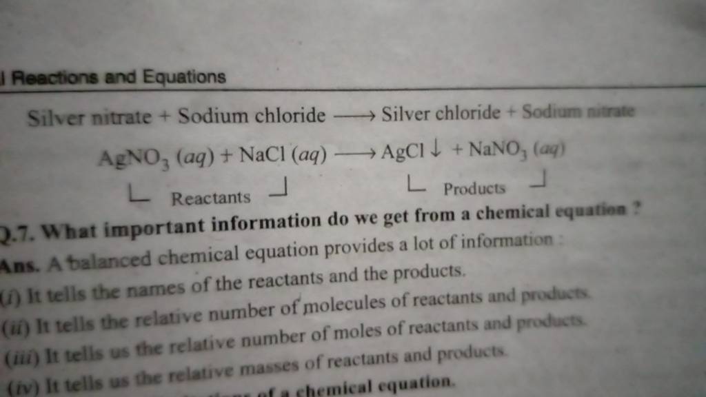 sodium chloride and silver nitrate experiment