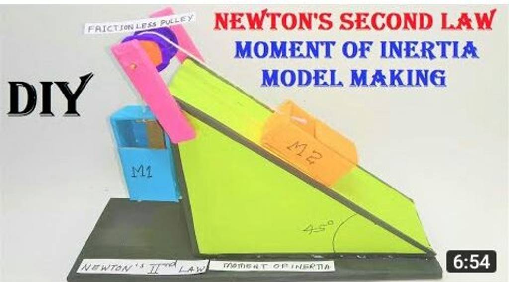 FRICTION LESS PULLEY DIY M1 NEWTON'S SECOND LAW MOMENT OF INERTIA MODEL M..