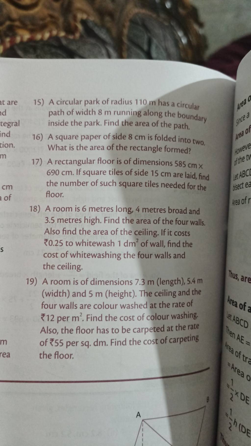 15) A Circular Park Of Radius 110 M Has A Circular Path Of Width 8 M Runn..