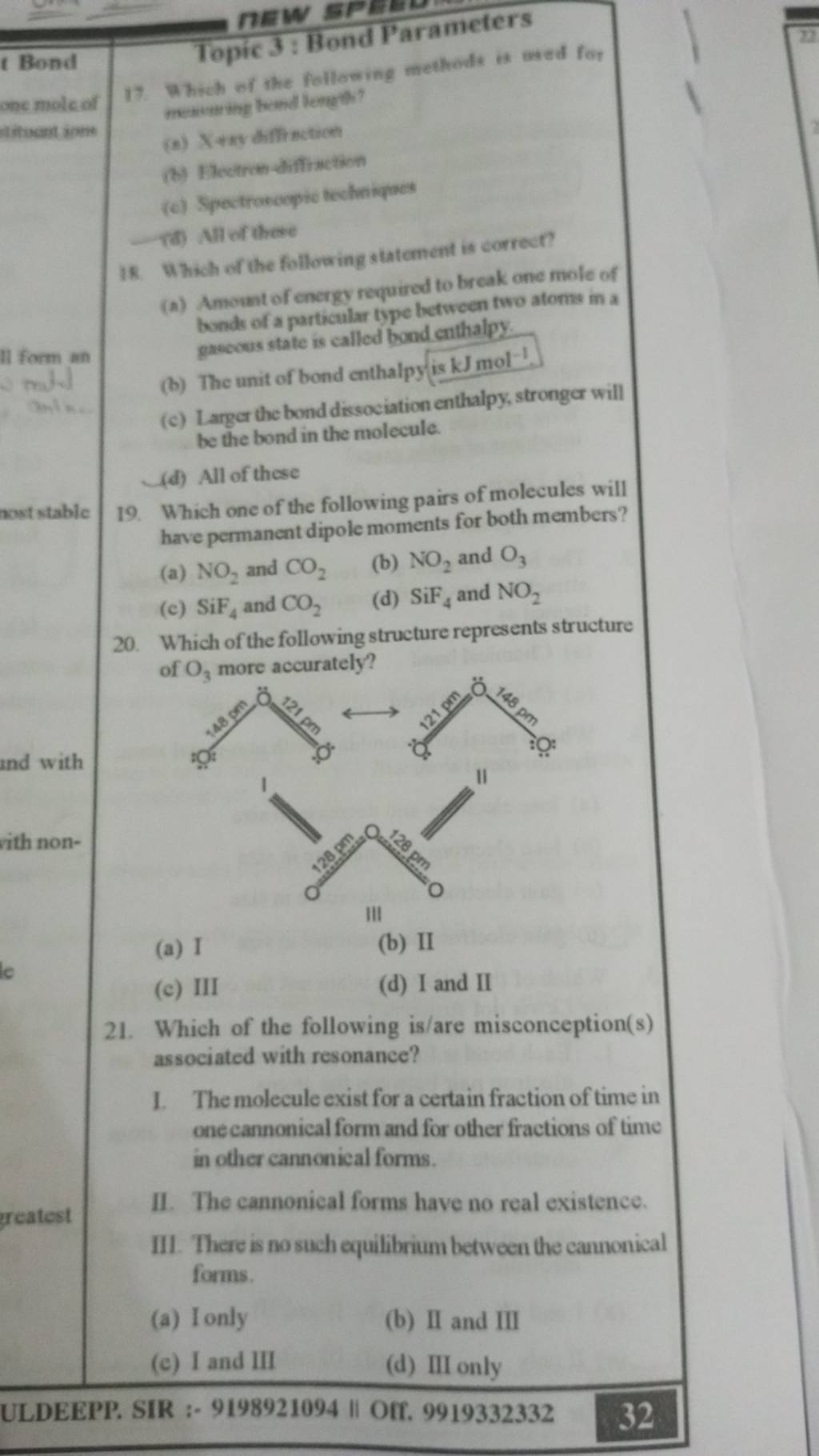 which-of-the-following-structure-represents-structure-of-o3-more-accurat