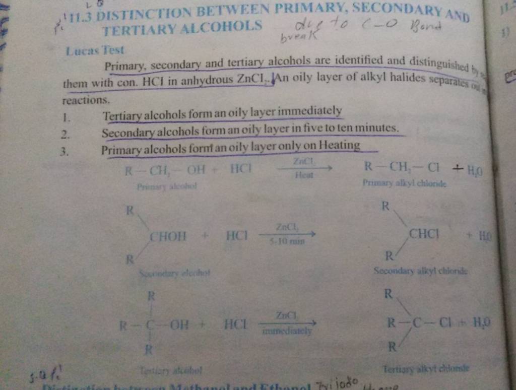 Distinction Between Primary Secondary And Tertiary Alcohols Dveak