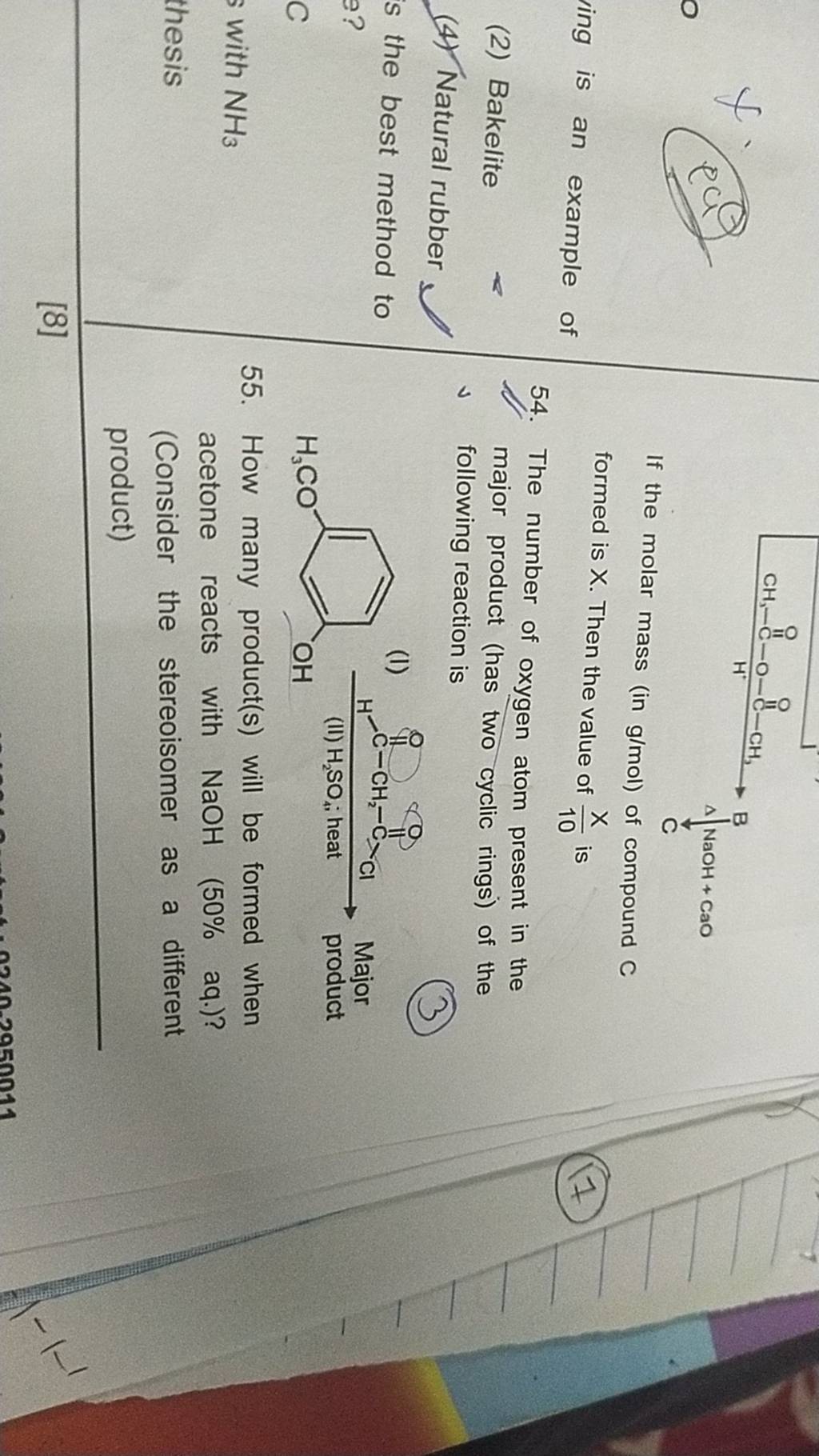 if-the-molar-mass-in-g-mol-of-compound-c-formed-is-x-then-the-value-o