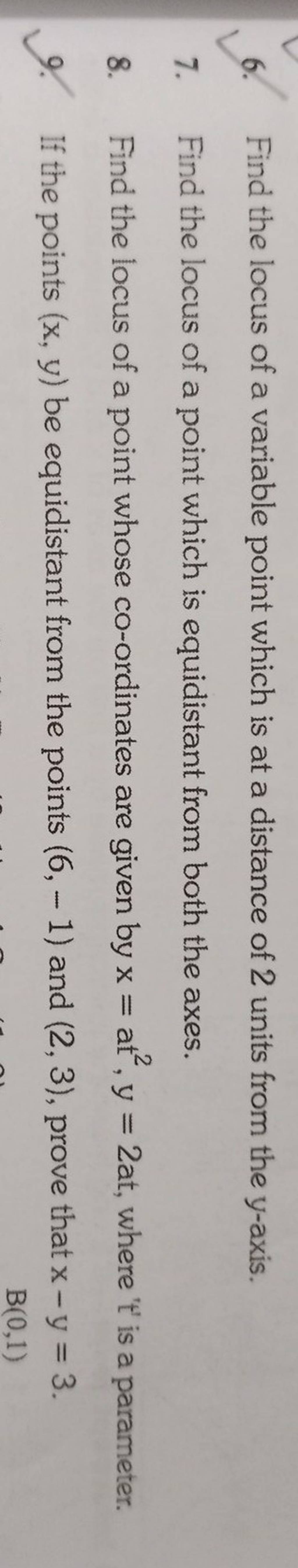 6 Find The Locus Of A Variable Point Which Is At A Distance Of 2 Units F 