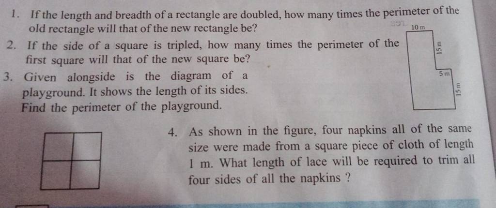 1 If The Length And Breadth Of A Rectangle Are Doubled How Many Times T 