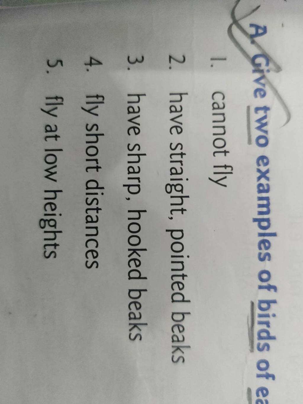 give-two-examples-of-birds-of-filo