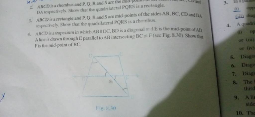 Abcd Is A Rectangle And Pqr And S Are Mid Points Of The Sides Abbccd