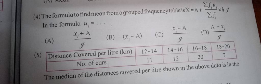THE FORMULA TO FIND MEAN FROM A GROUPED FREQUENCY TABLE IS visual data 6