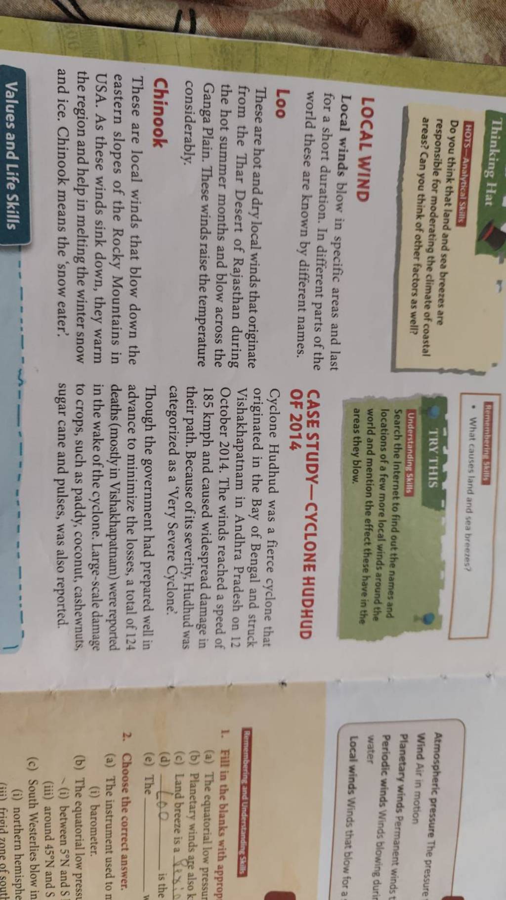 What causes land and sea breezes? HOrS Analytical skills Do you think..