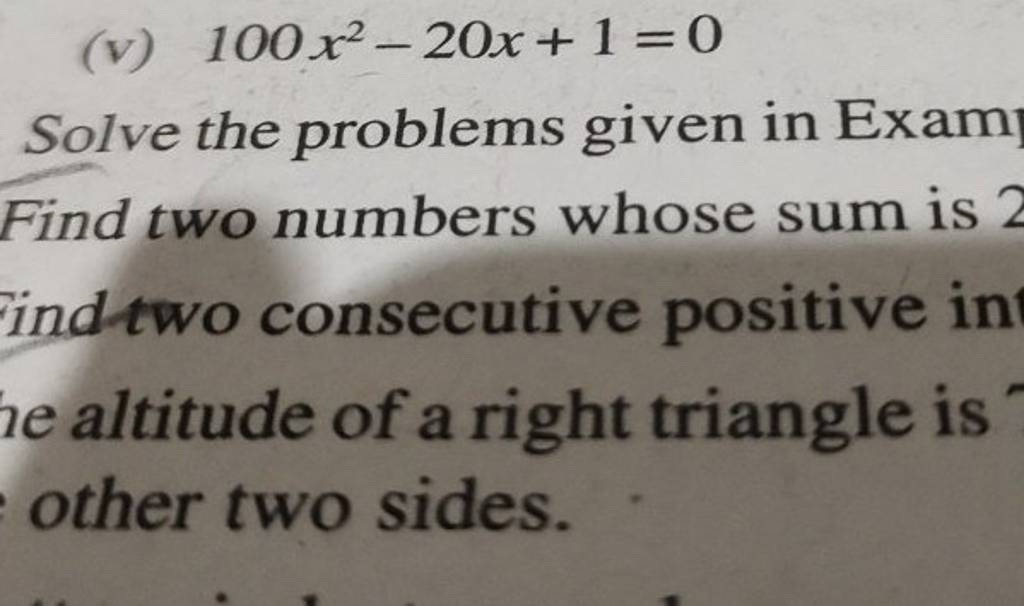 v 100x2 20x 1 0 Solve The Problems Given In Exam Find Two Numbers Whos v-100x2-20x-1-0-solve-the-problems-given-in-exam-find-two-numbers-whos