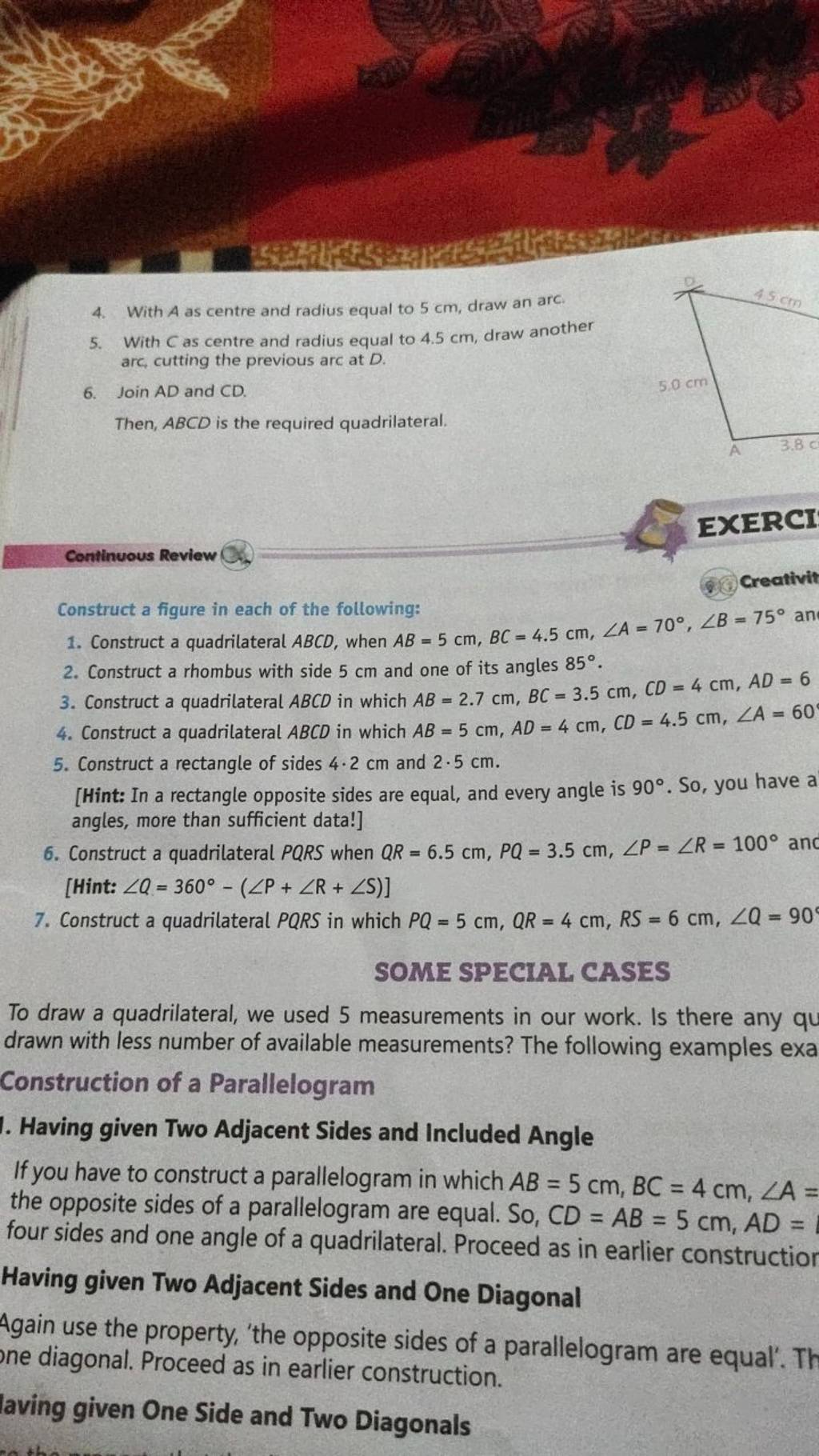 4-with-a-as-centre-and-radius-equal-to-5-cm-draw-an-arc-5-with-c-as-c