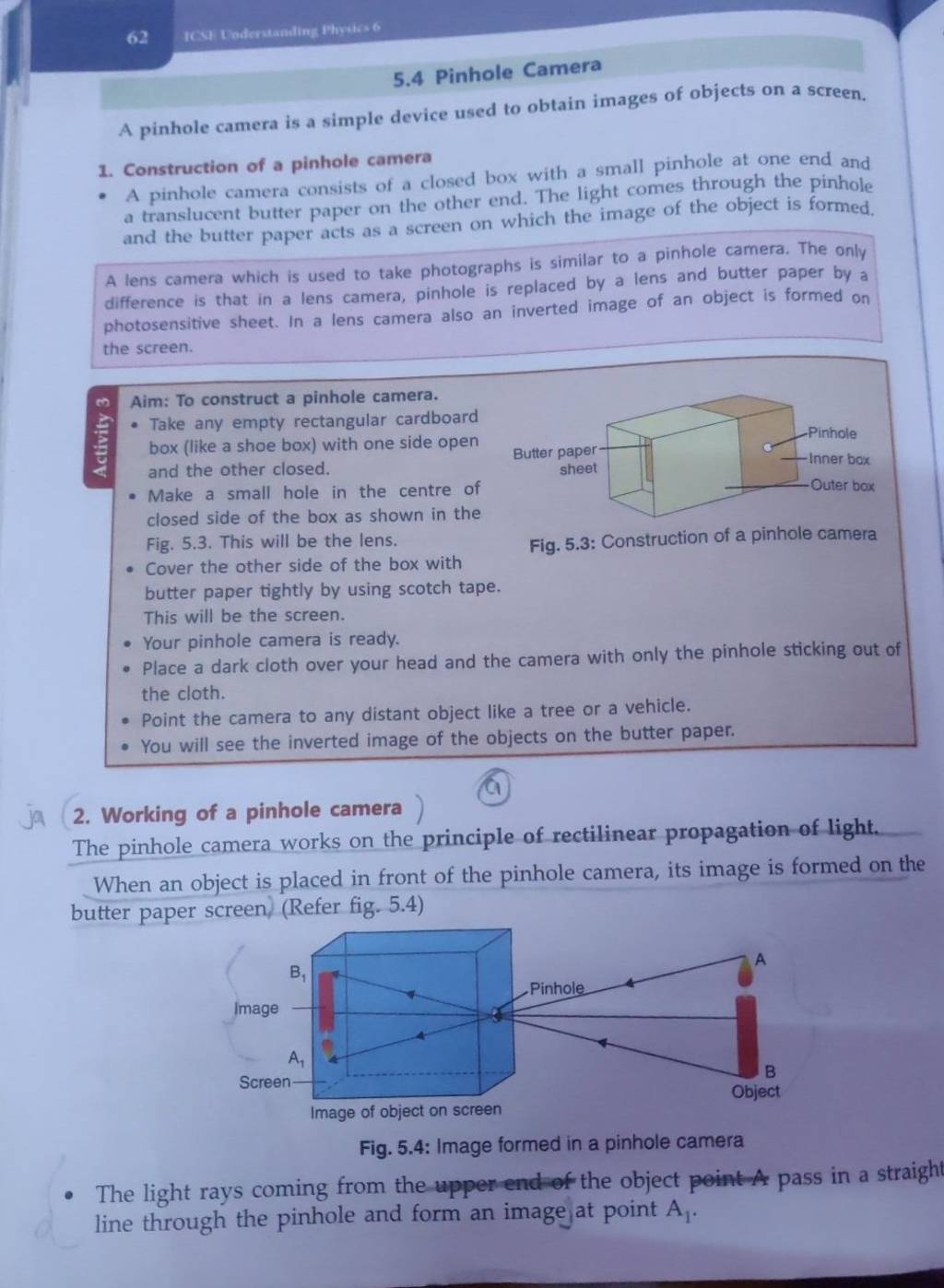 pinhole camera principle construction and working