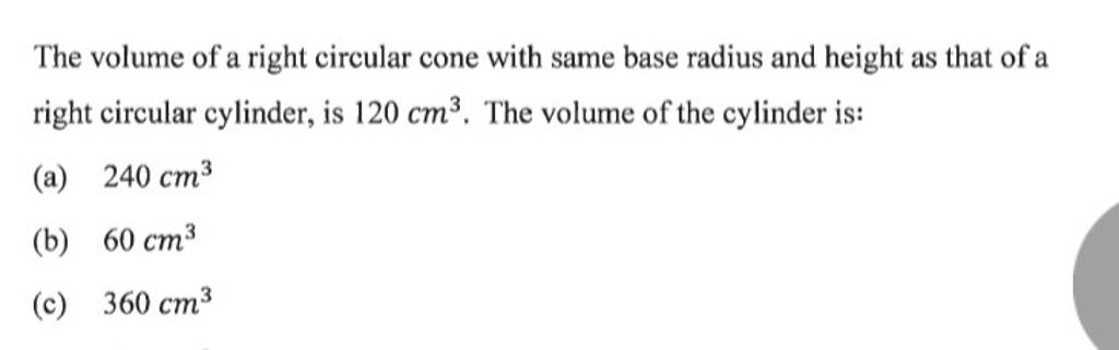 the volume of a cone with circular base is 216
