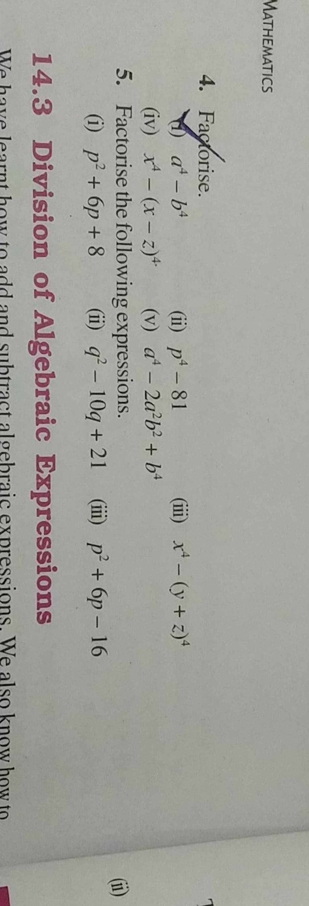 mathematics-4-factorise-1-a4-b4-ii-p4-81-iii-x4-y-z-4-iv-x4-x