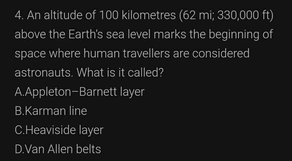 4 An Altitude Of 100 Kilometres 62 Mi 330 000ft Above The Earth s Se 4-an-altitude-of-100-kilometres-62-mi-330-000ft-above-the-earth-s-se