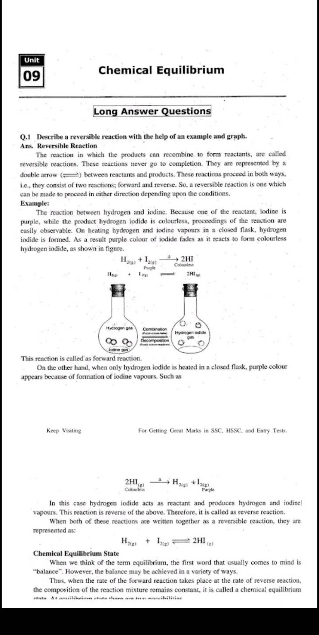 simple experiment to demonstrate reversible reaction