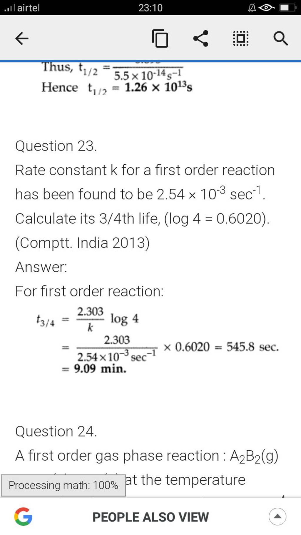 rate-constant-k-for-a-first-order-reaction-has-been-found-to-be-2-54-10-3