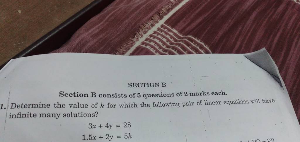 SECTION B Section B Consists Of 5 Questions Of 2 Marks Each. 1. Determine..