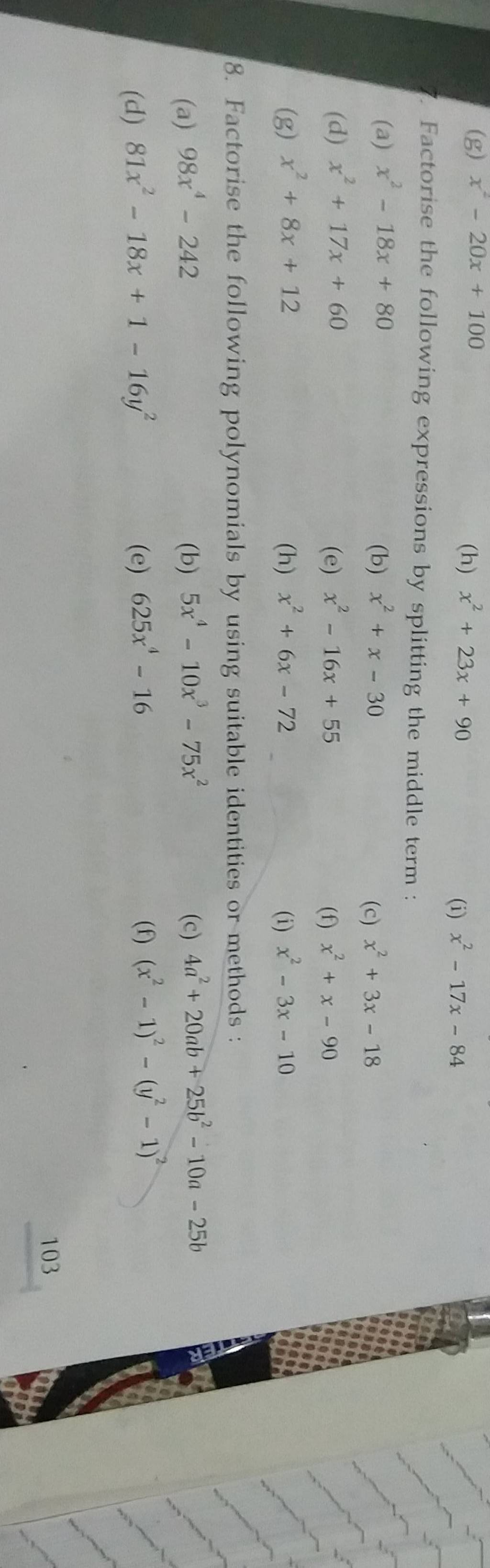 g-x2-20x-100-h-x2-23x-90-i-x2-17x-84-1-factorise-the-following-exp