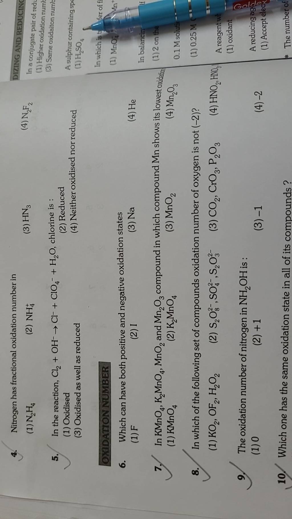 example of fractional oxidation number