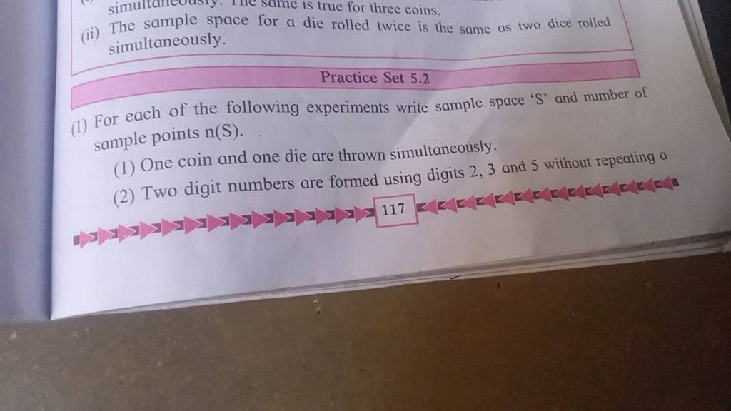 ii-the-sample-space-for-a-die-rolled-twice-is-the-same-as-two-dice-roll