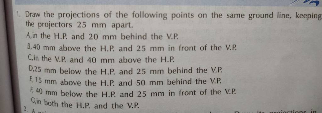 1-draw-the-projections-of-the-following-points-on-the-same-ground-line