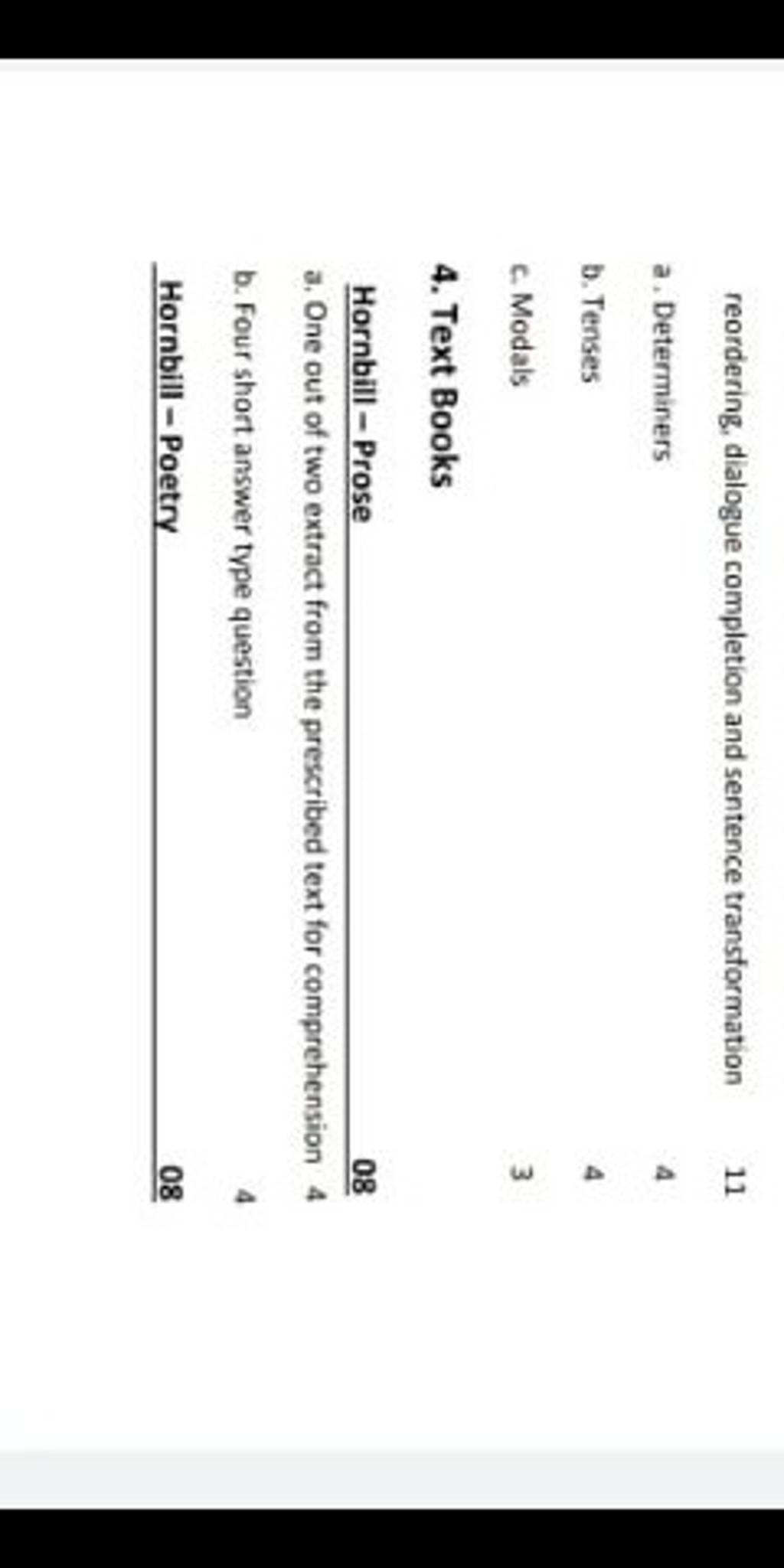 reordering, dialogue completion and sentence transformation 11 a. Determi..