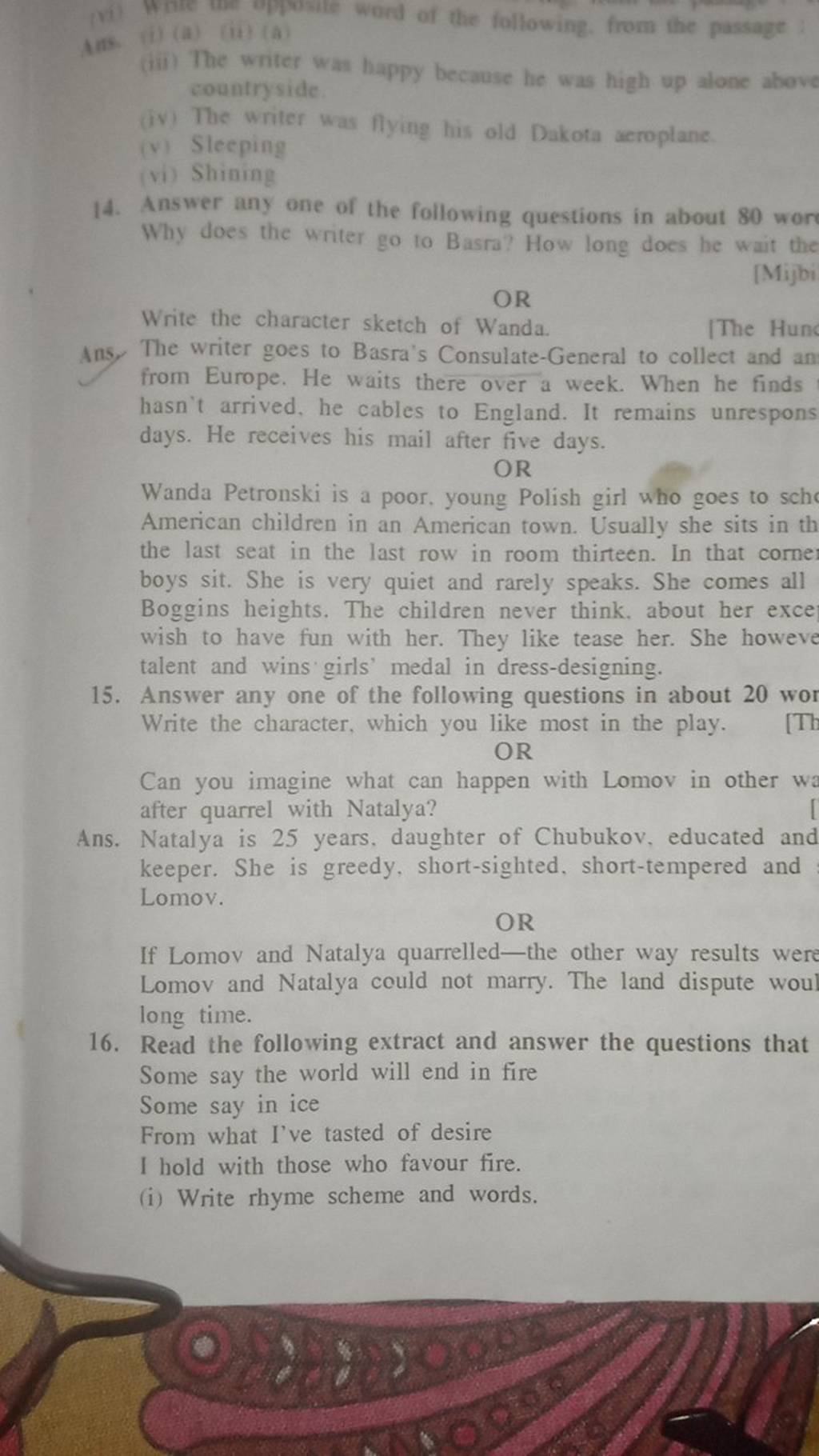 NCERT Solutions for Class 10 English Chapter 11 The Proposal