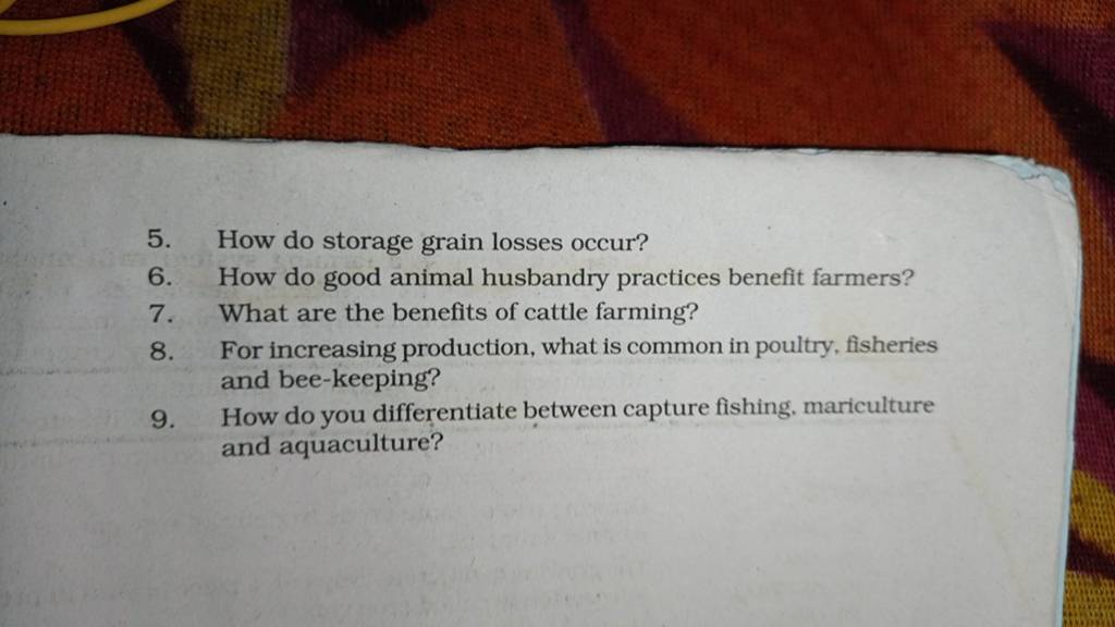 5. How do storage grain losses occur? | Filo