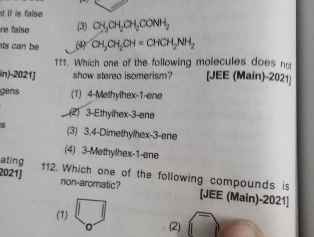 which-one-of-the-following-compounds-is-non-aromatic-jee-main-2021