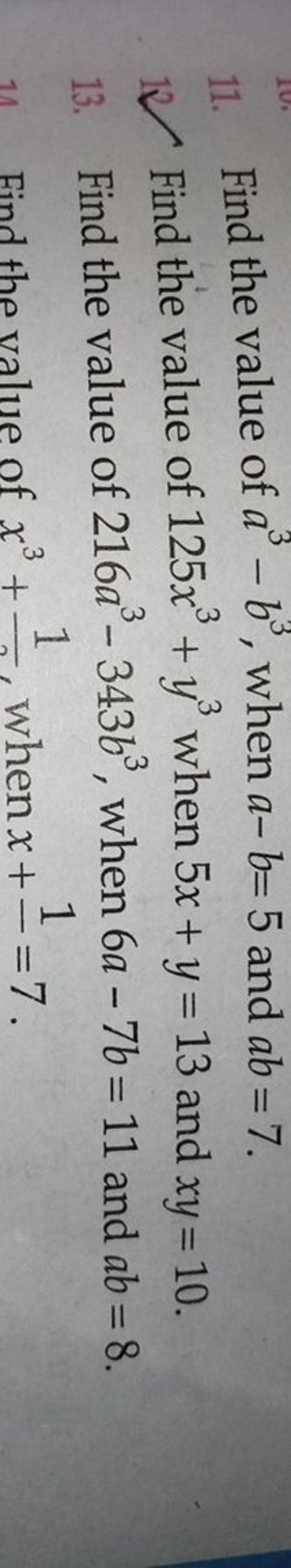 11-find-the-value-of-a3-b3-when-a-b-5-and-ab-7-find-the-value-of-125x3