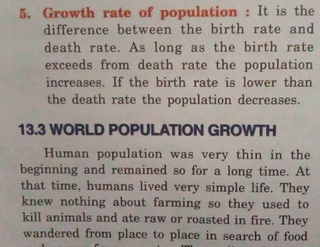 5 Growth Rate Of Population It Is The Difference Between The Birth Rat 