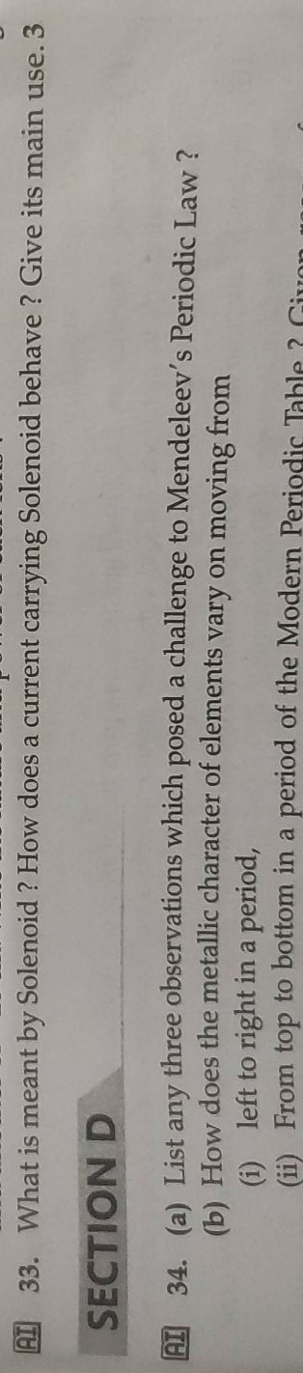 [AI 33. What is meant by Solenoid? How does a current carrying Solenoid b..